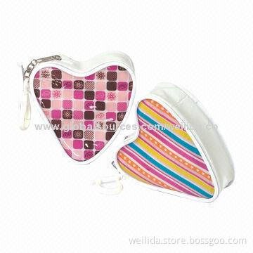 PVC Coin Purses in Heart Shape with Logo Printing, ODM/OEM Orders Welcomed